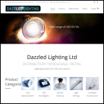 Screen shot of the Dazzled Lighting Ltd website.