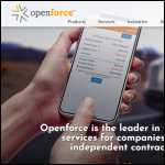 Screen shot of the Openforce Ltd website.