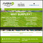 Screen shot of the Surplex UK Ltd website.