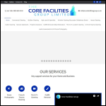 Screen shot of the Core Facilities Management Ltd website.