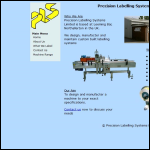 Screen shot of the Precision Labelling Systems Ltd website.