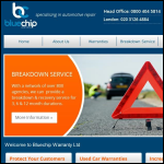 Screen shot of the Bluechip Electrical Ltd website.