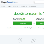 Screen shot of the Door2store.com Ltd website.