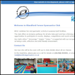 Screen shot of the Blandford Forum Gymnastics & Kanga Club Ltd website.