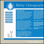 Screen shot of the Bilsby Chiropractic Ltd website.
