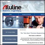Screen shot of the Aluline Precision Engineering Ltd website.