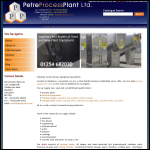 Screen shot of the Petre Process Plant Ltd website.