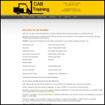 Screen shot of the CAB Training Ltd website.