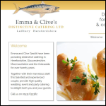 Screen shot of the Emma & Clive's Distinctive Catering Ltd website.