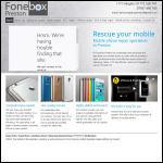 Screen shot of the Fonebox (Lancs) Ltd website.