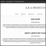 Screen shot of the A & A Products Ltd website.