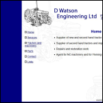 Screen shot of the D Watson Engineering Ltd website.