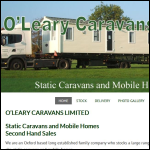 Screen shot of the O'leary Caravans Ltd website.