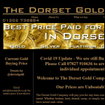 Screen shot of the Gold Dorset Ltd website.