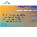 Screen shot of the Able Tutors Ltd website.