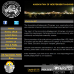Screen shot of the The Association of Independent Showmen website.
