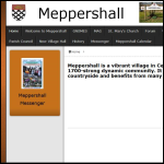 Screen shot of the Meppershall Village Hall Ltd website.