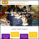 Screen shot of the Blessed Christopher Wharton Catholic Academy Trust website.