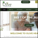 Screen shot of the Olive Healthcare Solutions Ltd website.