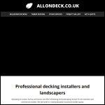 Screen shot of the Allondeck.co.uk Ltd website.