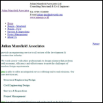 Screen shot of the Julian Mansfield Associates Ltd website.