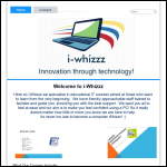 Screen shot of the I-whizzz Ltd website.