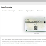 Screen shot of the A & J Laser Engraving Ltd website.