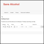 Screen shot of the Sans Alcohol website.