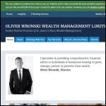 Screen shot of the Oliver Wronski Wealth Management Ltd website.