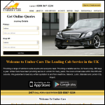 Screen shot of the Umber Cars website.
