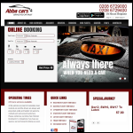Screen shot of the Abba Cars website.