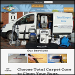Screen shot of the Total Carpet Care website.
