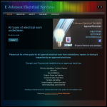 Screen shot of the E Johnson Electrical Services website.
