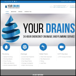 Screen shot of the Your Drains Ltd website.