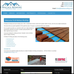 Screen shot of the B. Wallace Roofing website.