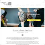Screen shot of the Sangye Yoga website.