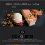 Screen shot of the Con Gusto Catering website.