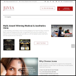 Screen shot of the Juvea Aesthetics website.