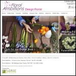 Screen shot of the Floral Ambitions website.