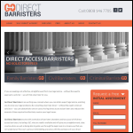 Screen shot of the Go Direct Barristers website.