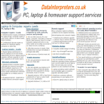 Screen shot of the DataInterpreters Ltd website.