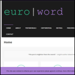Screen shot of the Euroword Translation website.
