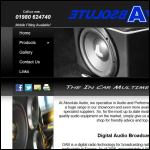 Screen shot of the Absolute Audio website.