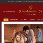 Screen shot of the O Kay Automatics Ltd website.