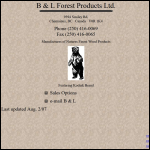 Screen shot of the B & L Products Ltd website.
