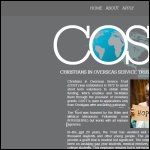 Screen shot of the Christians in Overseas Service Trust Ltd website.