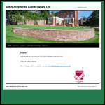 Screen shot of the John Stephens Landscapes Ltd website.