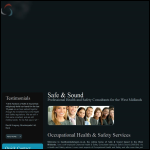 Screen shot of the Safe & Sound website.