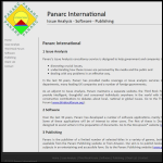 Screen shot of the Panarc International Ltd website.