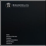 Screen shot of the Burlington Travel Ltd website.